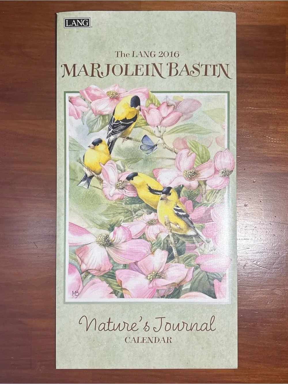 2016 The LANG Marjolein Bastin Nature’s Journal Calendar + Sleeve 15”x8”